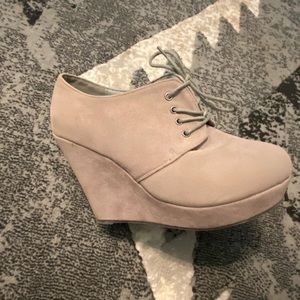 TORRID lace up wedges